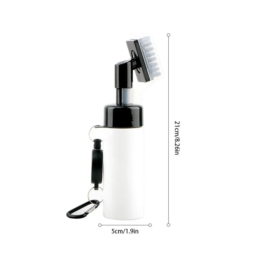 Golf Clubs Cleaning Brush Portable Golf Club Groove Brush with Push Type Water Bottle Water Brush Golf Swing Groove Cleaner