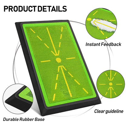 Golf Practice Mat - 17"X12" Sports Mat with Swing Path Feedback Detection Tool, Indoor/Outdoor Chipping & Driving Training for Beginners or Advanced Golfers, Golf Accessories, Feedback Tool