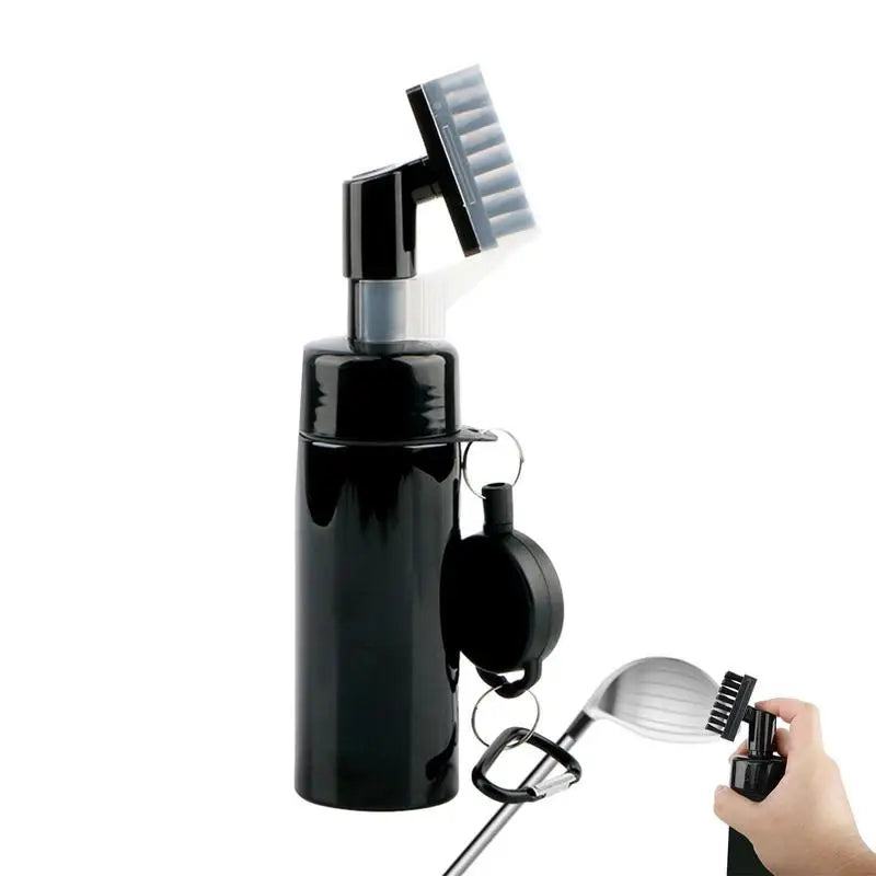 Golf Clubs Cleaning Brush Portable Golf Club Groove Brush with Push Type Water Bottle Water Brush Golf Swing Groove Cleaner